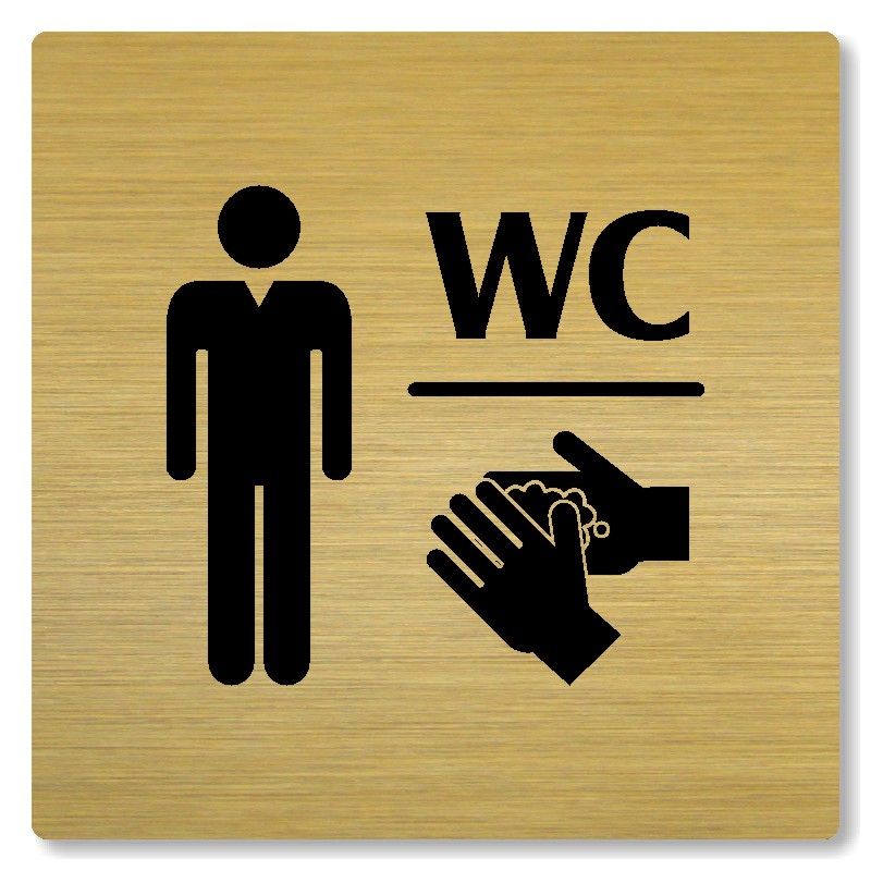 WC muži, 100x100mm, zlatá, Nevada